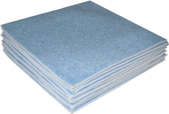 Merkloos Microvezelspons "Carré-Eponge" 24x24 cm blauw