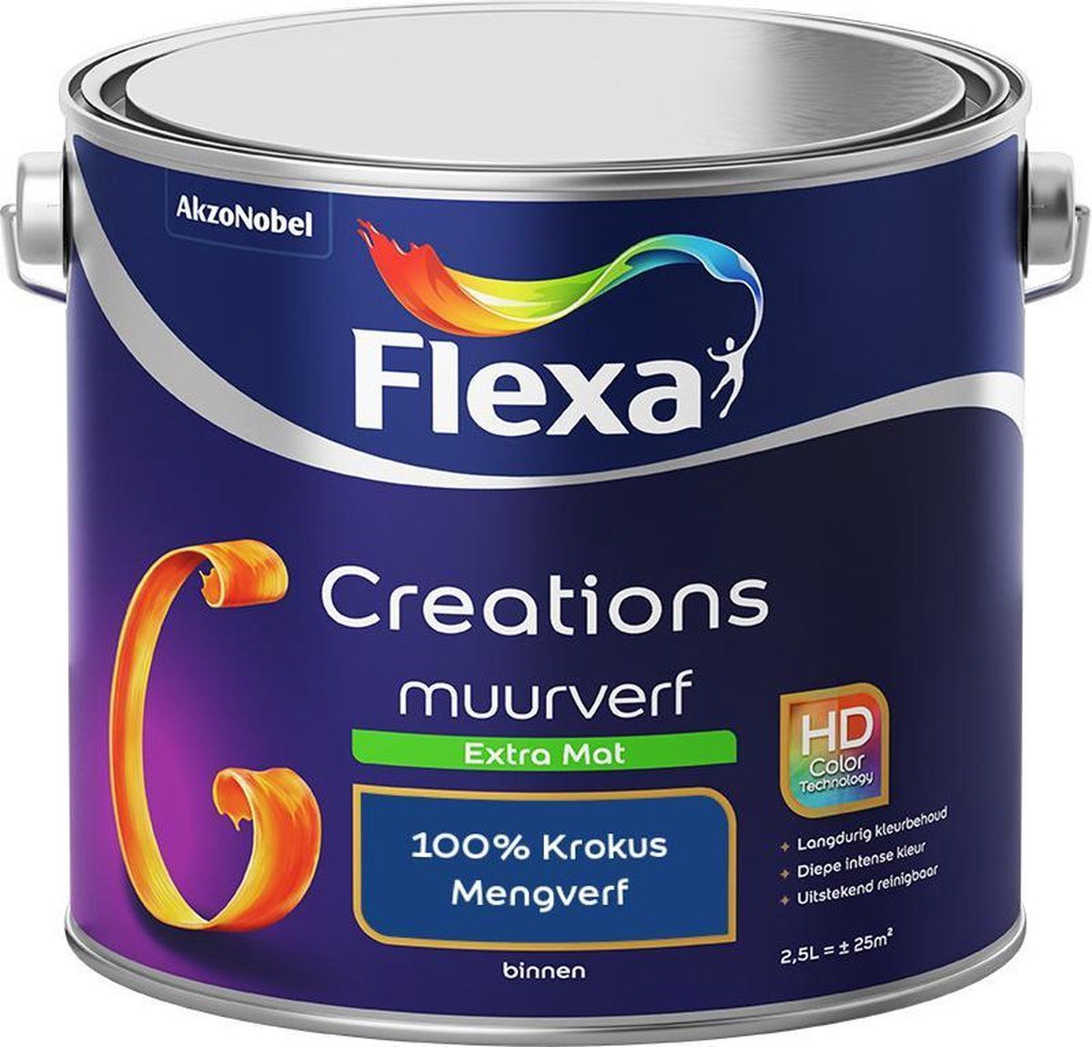 FLEXA Creations Muurverf - Extra Mat - 100% Krokus - 2,5 liter