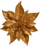 Cosy & Trendy Décoration de sapin de Noël fleur - clip - cuivre - étoile de Noël - 18 cm