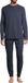 Schiesser Heren pyjama Night & Home donkerblauw