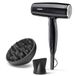 BaByliss Midnight Shine Lichtgewicht Föhn - 2100W Krachtige Slanke Föhn, Ionische Anti-Pluis Conditioner, 3 Warmte- & 2 Snelheidsinstellingen, D590DE