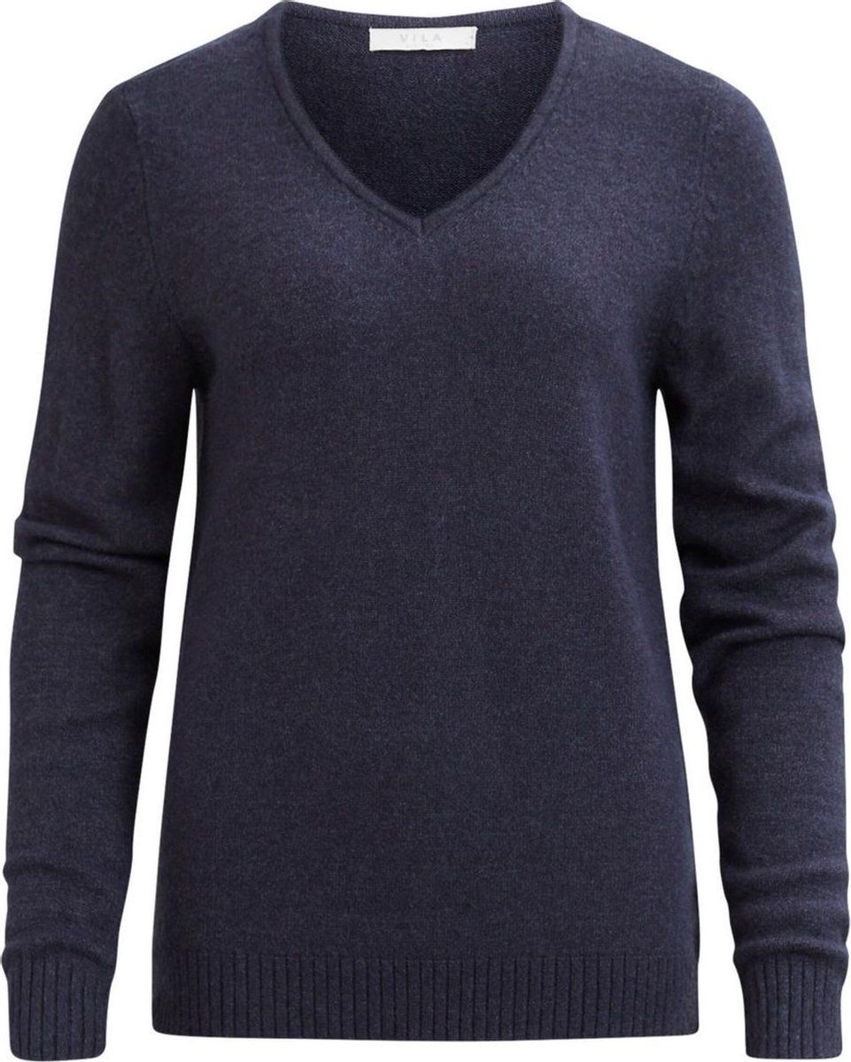 Vila VIRIL V-NECK L/S KNIT TOP - NOOS Dames Trui - Maat S