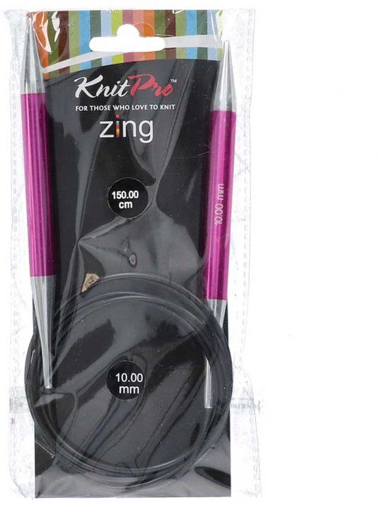 KnitPro Zing rondbreinaalden 150cm 10.00mm - 3st