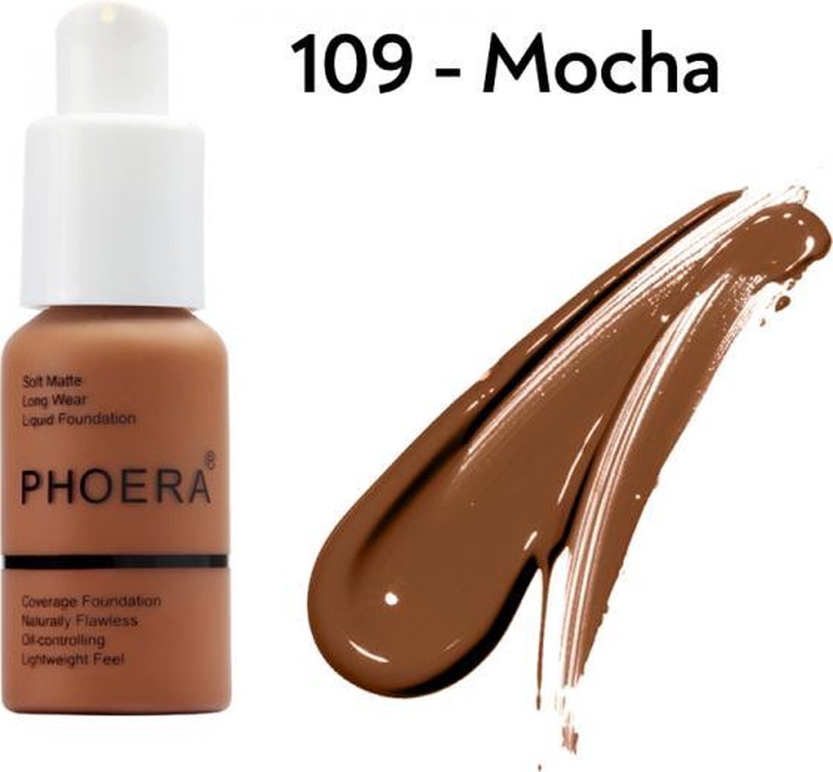Phoera mocha 109 - FOUNDATION™ - Soft Matte Full Coverage Liquid Foundation