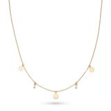 s.Oliver Ketting, elegante halsketting van gepolijst roestvrij staal, IP-goud, 47 cm, waterdicht en huidvriendelijk