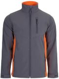 Velilla Softshell jas V1064 Unisex Volwassenen Grijs/Oranje 3XL