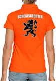 Bellatio Decorations Scheidsrechter Holland supporter poloshirt - dames - oranje met leeuw - Nederland fan / EK / WK polo shirt / kleding L