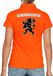Bellatio Decorations Scheidsrechter Holland supporter poloshirt - dames - oranje met leeuw - Nederland fan / EK / WK polo shirt / kleding L