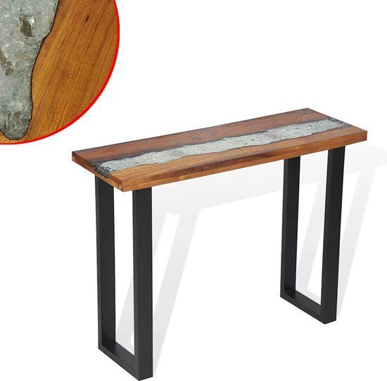vidaXL Wandtafel 100x35x75 cm teakhout Bruin