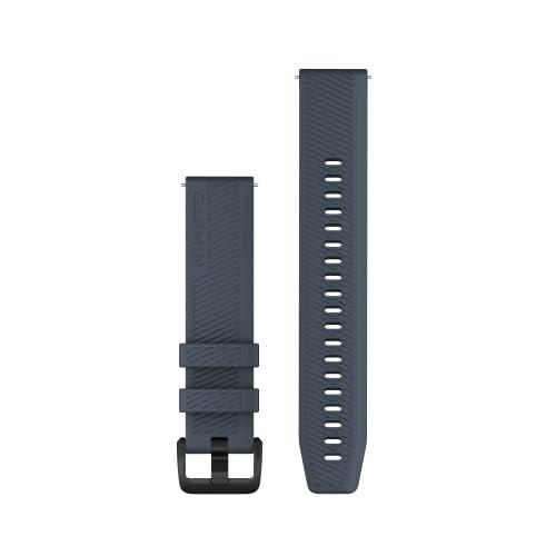 Garmin Quick Release 20 Horlogeband, Graniet Blauw Siliconen met Zwart RVS Hardware, (010-13076-01)