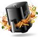 Zimilo 4L heteluchtfriteuse met kijkvenster, 1200W airfryer, 80–200°C, timer 0–60 minuten, vetarm frituren zonder olie