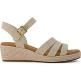 TOMS Julia Sandalen Dames Goudkleurig Textiel Sleehak Lente/Zomer 2026