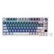 Royal Kludge M75 clavier de jeu sans fil (disposition US (QWERTY), 75%, bleu océan, interrupteur marron, RVB, échangeable à chaud, 2,4 GHz | USB-C | Bluetooth)