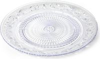 Plasticforte Assiettes à petit-déjeuner/gâteau incassables - plastique - style cristal - transparent - Dia 18 cm