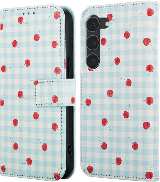 imoshion Design Bookcase Samsung Galaxy S23 Cherry Check
