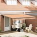 Maison Exclusive - Parasol électrique, 4 x 3 mètres, rayé jaune-orange