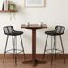 Maison Exclusive - 2 tabourets de bar, noir, 44 x 46 x 91 cm, rotin et acier