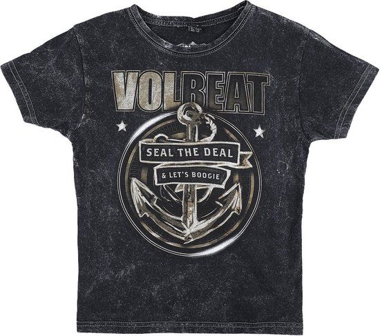 Volbeat Kids - Rewind, Replay, Rebound Unisex T-shirt - houtskool - 158/164