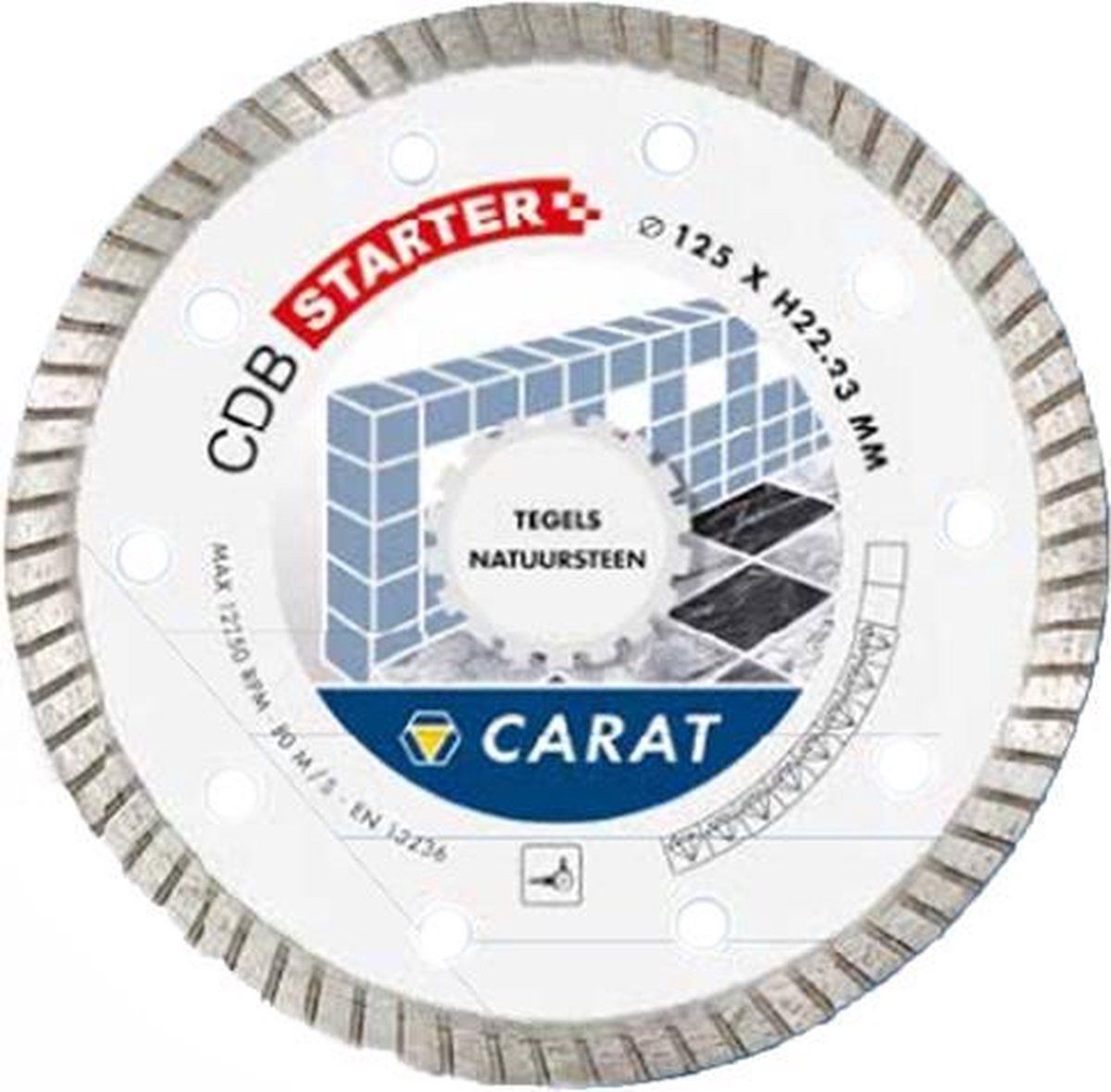 Carat Diamantzaagblad Tegels/Natuursteen Ø115X22,23 Mm