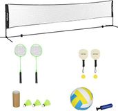 SPORTNOW Badmintonset PE 510x103x155cm Zwart