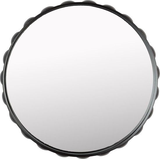 Zuiver Bubbles Wandspiegel - Donkerbruin - Rond - 50 cm