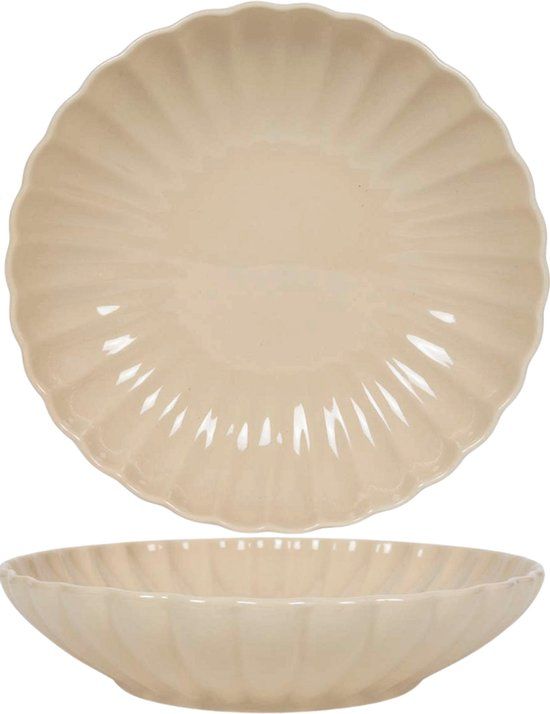 Cookinglife Cardida Diepe Borden / Pastaborden Beige ø 20 cm - 6 Stuks