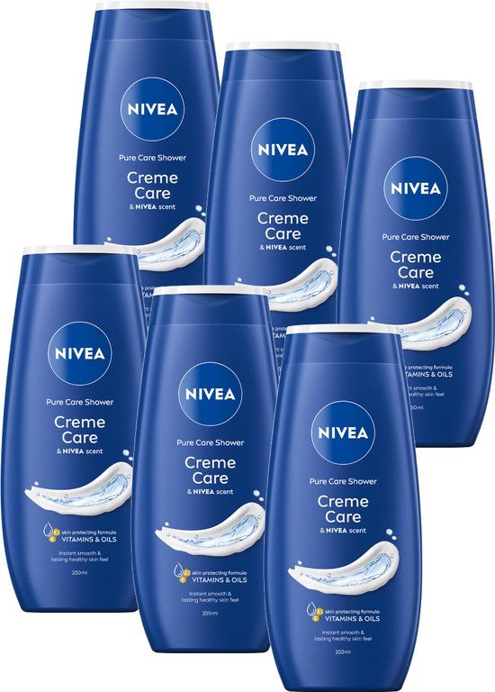 NIVEA Crème Care Douchecrème - 6 x 250ml - Voordeelverpakking