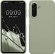 kwmobile hoesje geschikt voor Samsung Galaxy A17 4G / 5G - Hoesje met siliconen coating - Smartphone case in grijsgroen