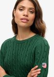 Superdry Pull en maille torsadée ample pour femme