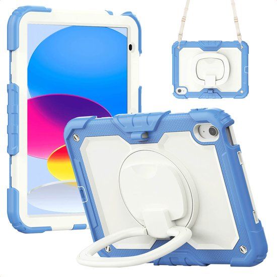 imoshion Tablet Hoes - Geschikt voor Apple iPad 11 2025 A16 / iPad 10e generatie (2022) 10.9 inch - Backcover Kids - Blauw