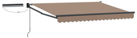vidaXL Parasol électrique solaire 4 x 3 m taupe