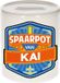 Bellatio Decorations Kinder spaarpot met naam - Kai - keramiek - met dop - wit