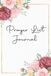 Prayer List Journal