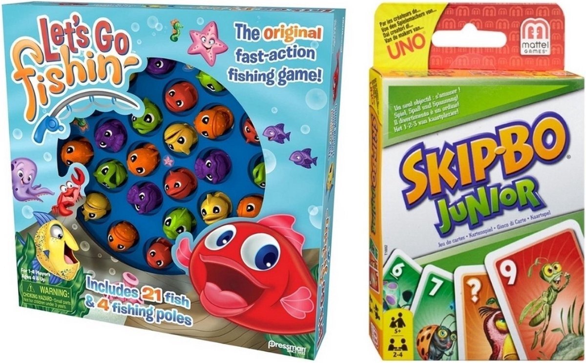 Goliath Spellenbundel - 2 Stuks - Let's go fishin' & Skip-Bo Junior