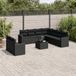 Maison Exclusive - Ensemble de jardin pour le jardin, composé de 10 pièces avec coussins, en polyrotin noir
