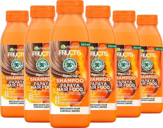 Garnier Fructis Hair Food Papaya Shampoo - 6 x 350ml - Value Pack