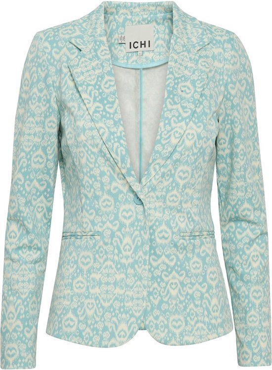 Ichi Blazer Ihkate Print Bl19 20121145 203045 Nile Blue Ikat Aop Dames Maat - L