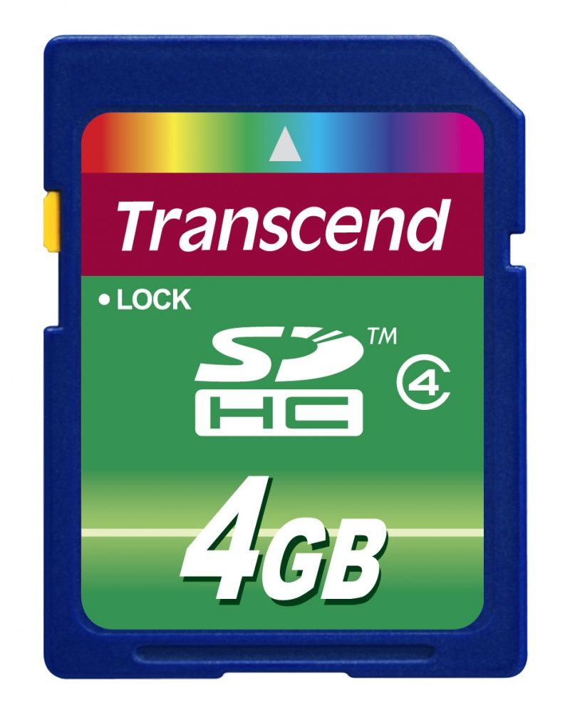 Transcend 4GB SDHC Class 4 geheugenkaart