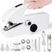 Machine à coudre miniature, portable, adaptée aux débutants, avec connexion USB et batterie