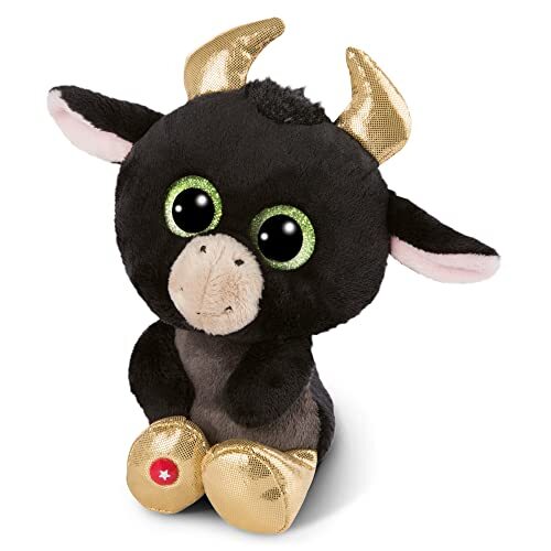NICI Glubschis: De Originele – Glubschis Stier Bubalu 15cm – Knuffel met grote, glinsterende ogen – Pluizige knuffeldieren voor speelgoed liefhebbers