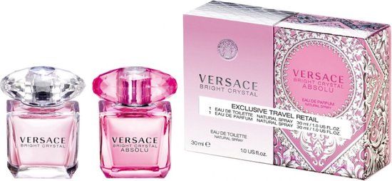 Versace Bright Crystal Eau de Toilette Spray 30ml and Versace Bright Crystal Absolu Eau de Parfum spray 30ml