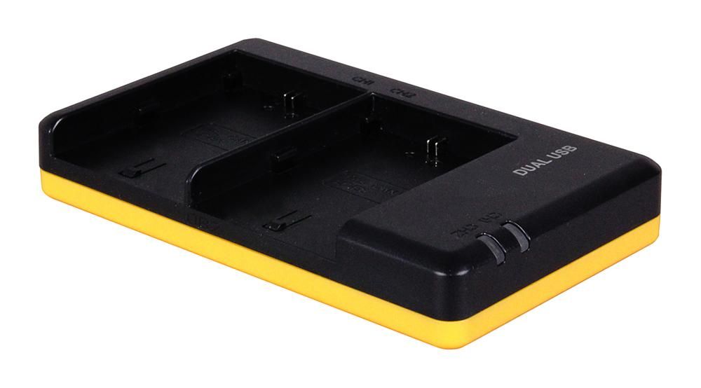 Duo oplader voor 2 camera accu's Canon LPE6 (compatible)