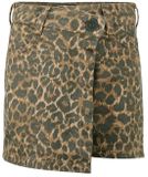 No Way Monday meisjes jeans skort panterprint