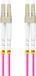 Lanberg Glasvezelkabel FO-LULU-MD41-0010-VT 1 m met LC/UPC en OM4 connectoren