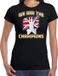 Bellatio Decorations Verkleed shirt voor dames - Engeland - zwart - voetbal supporter - themafeest XS