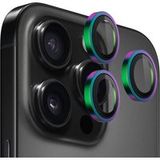 Blueo Film de protection pour caméra arrière Metal Frame pour Apple iPhone 14 Pro Max / 14 Pro, Verre trempé, Multicolore