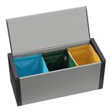 Zitbank Adventa: Zitbank met bastenveloppen, voor de verschillende verzamelingen (binnen/buiten), 85 x 34 x 39,5 cm