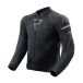 REBELHORN Vandal Veste de moto en mesh pour hommes | textile | protections coudes et épaules niveau 2 | curseurs d'épaule interchangeables | grands panneaux de ventilation en mesh | tailles jusqu'à 10XL, noir, 4XL