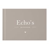 Fyllbooks - Mijn Echo Boekje - Fotoboekje, Echo Bewaarmap - Invulboek voor Echofoto's - Taupe