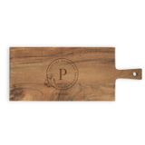 YourSurprise Teak Plateau de service personnalisé - Rectangle - Horizontal - Taille L - Avec gravure